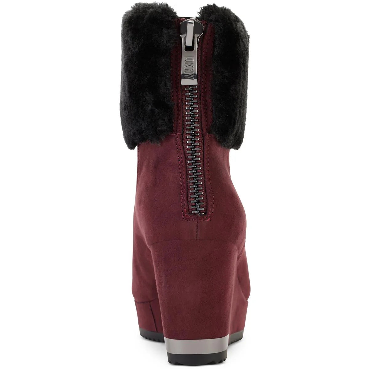 DKNY Women's Nadra Wedge Booties Color Bordeaux/Black Size 8M
