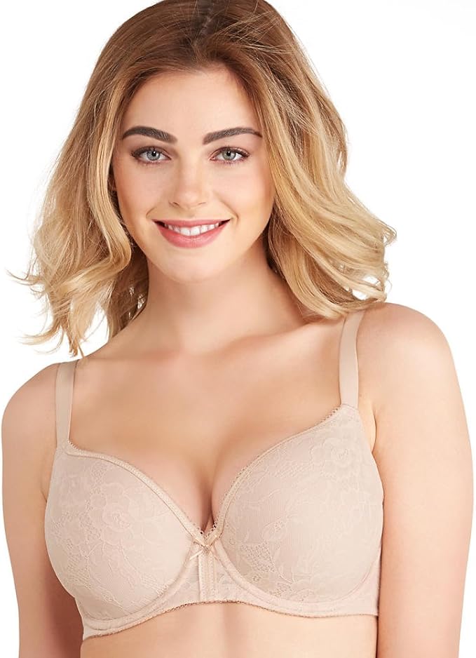 Wacoal Women's Lace Finesse Contour Bra Color Sand Size 38C