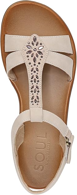 Soul Naturalizer Summer Ankle Strap Summer Sandal Porcelain Faux Nubuck Size 9