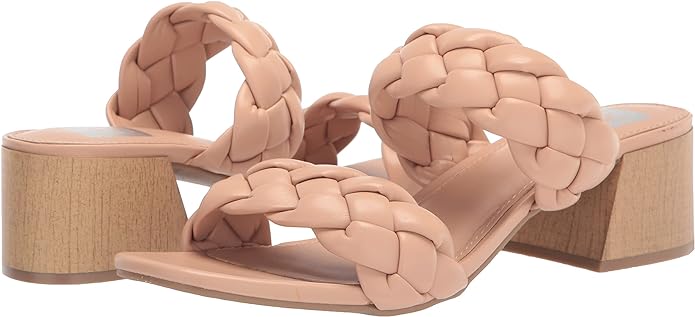 DV Dolce Vita Women's Stacey Plush Braided Sandals Color Nude Size 6.5M