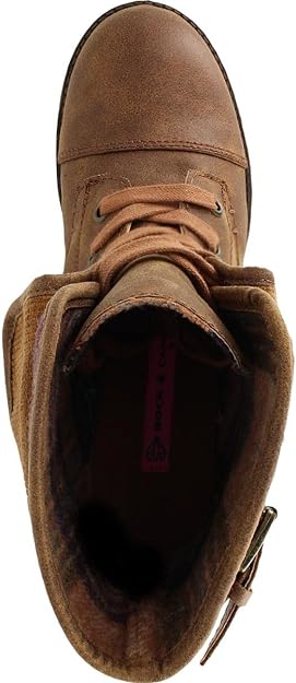 Rock and Candy by Zigi Women's Sonni Lace Up Combat Boots Color Tan Size 9M
