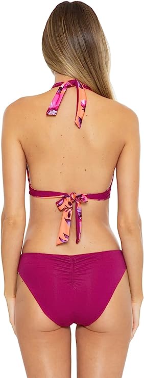 Becca Lucia In Full Bloom Reversible Bikini Top Multicolor Size L