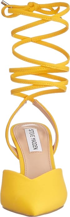 Steve Madden Women's Open Heel Shoe Heeled Sandal   Color Yellow Size 7M