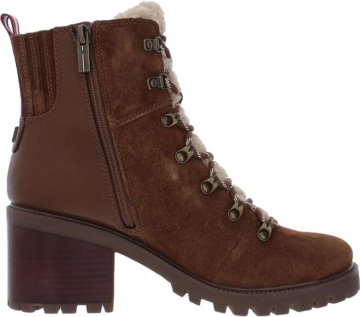 Tommy Hilfiger Womens Lamere Suede Almond Toe Booties Color Brown Size 7.5M