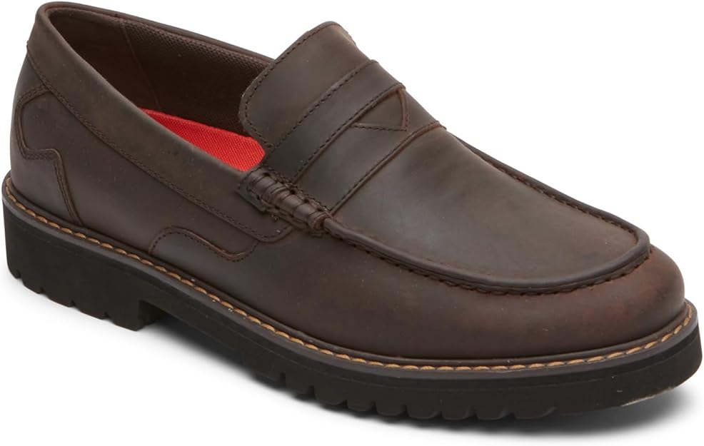 Rockport Men's Maverick Penny Loafer Shoes Brown Size 14