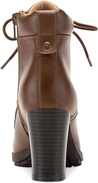 Style & Co Women's Lucillee Heeled Almond Toe Booties  Color Cognac Size 8.5M