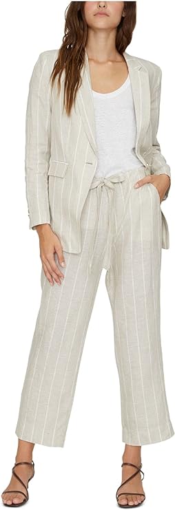 Sanctuary Women's The Shayne Linen Tie-Front Pants  Color Hampton Stripe Size 30