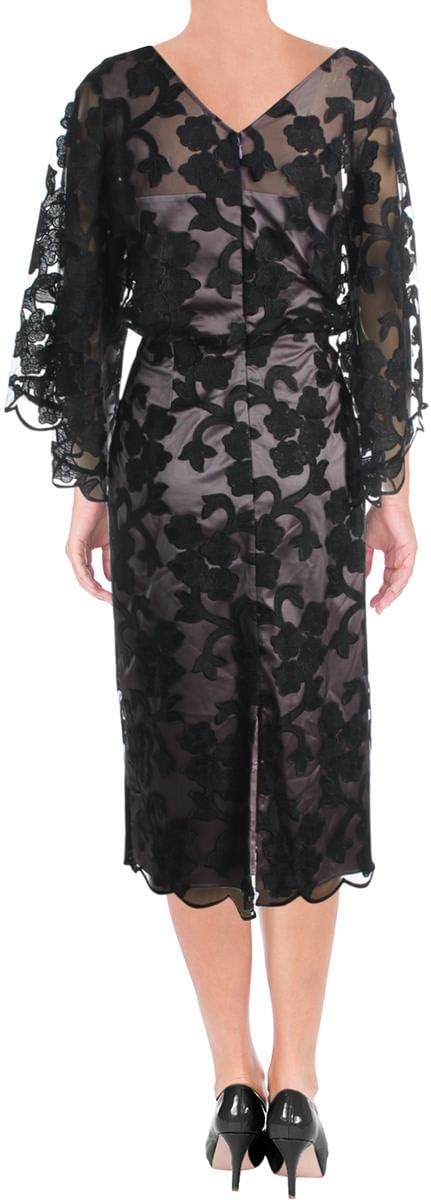 JS Collection Illusion Long Circle Dress Color Black/Nude Size 6