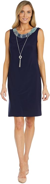 RM Richards Women's 2-Pc. Shimmer Two-Piece Dress Color Navy/Teal Size 8