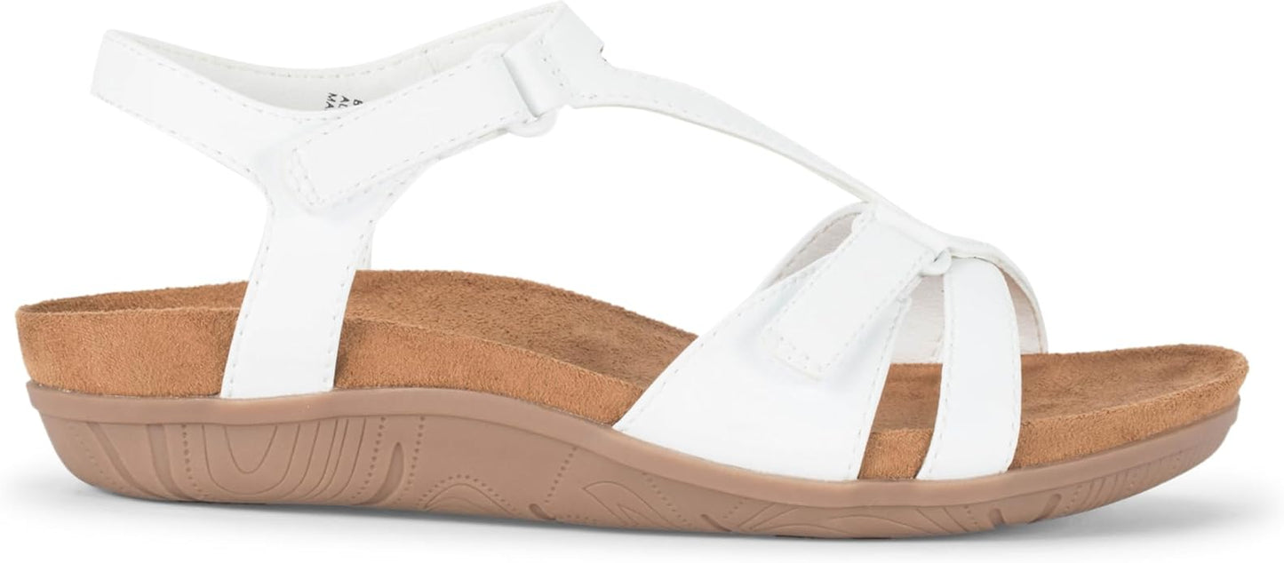 Baretraps Women's Jaxen Outer Side Closure Sandal White Size 9.5