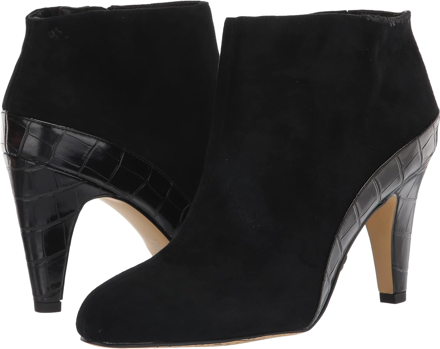 Bella Vita Women's Brennan Ankle Dress Booties Color Black Kid Suede Leather Size 10W