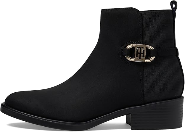 Tommy Hilfiger Women's Imiera Ankle Boots Color Black Suede Size 9.5M