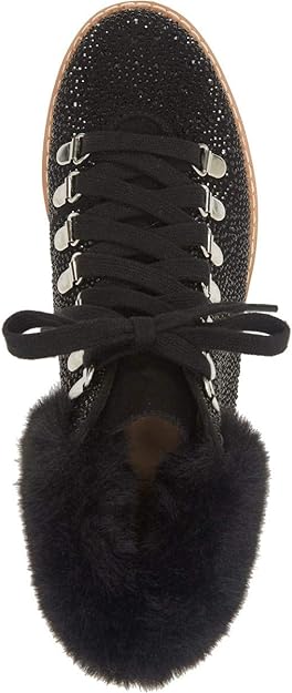 INC International Concepts Women's Pravale Embellished Short Lace-Up Boots Color Black Bling Size 12M