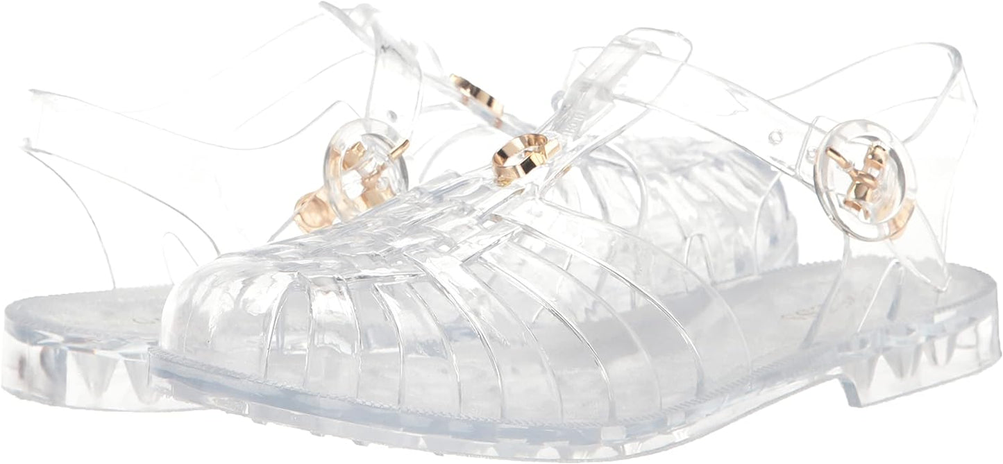 GUESS Women's Jellie Round Toe Fisherman Sandals Color Clear Size 7M