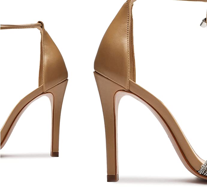 SCHUTZ Andy Glam Sandals Color Light Nude/Chrystal Size 10B
