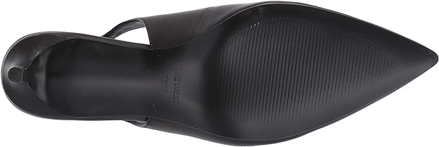 Nine West Women's Feliks Slingback Pump Color Black Leather Size 10.5M