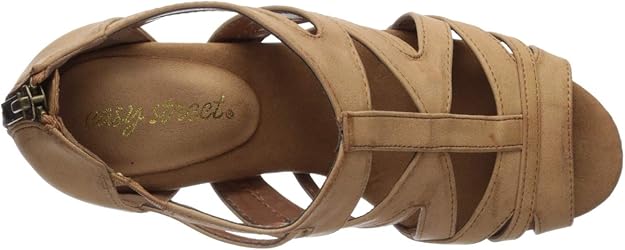 Easy Street Women's Amaze Dress Heeled Sandals Cognac Size 8