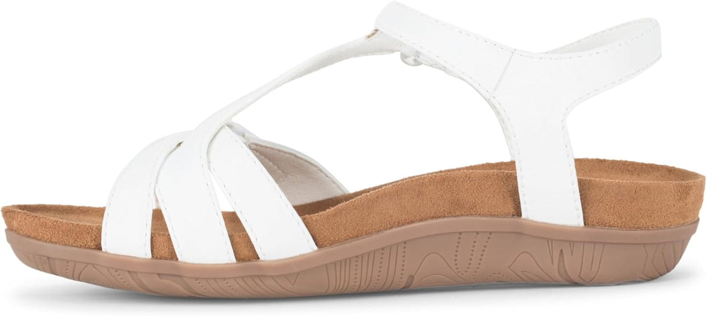 Baretraps Women's Jaxen Outer Side Closure Sandal White Size 9.5