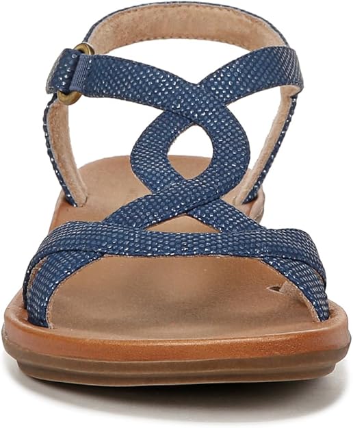 Soul Naturalizer Solo Strappy Sandals Blue Texture Fabric Size 6.5