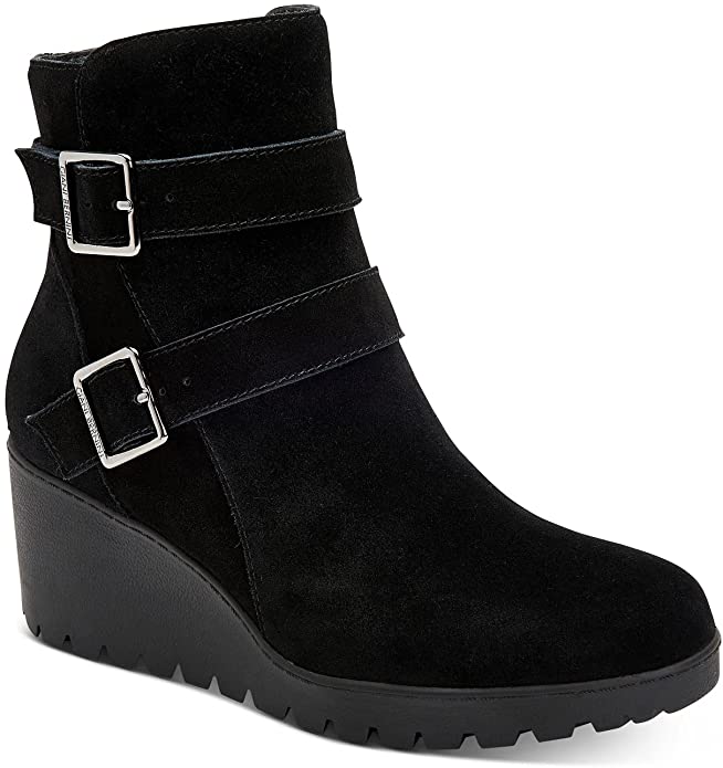 Giani Bernini Women's Sashaa Memory-Foam Water-Resist Booties Color Black Suede Size 9M