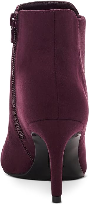 Alfani Women's Jacklynne Pointed-Toe Zipper Booties Color Dark Berry Micro Size 9.5M