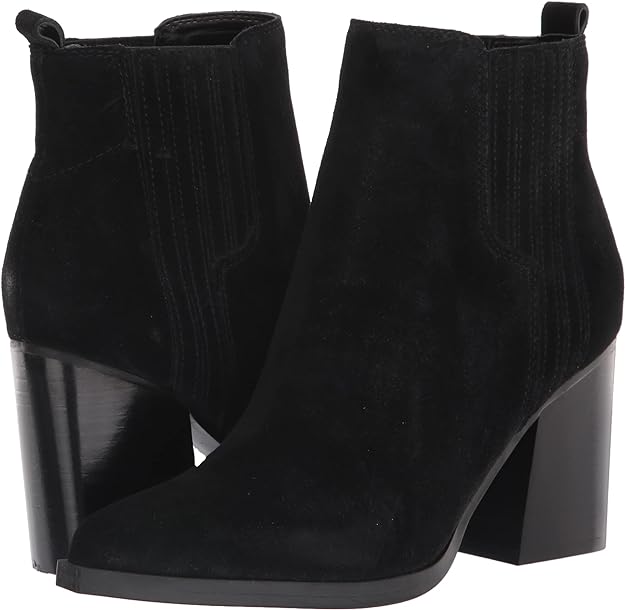 Marc Fisher Women's Matter Block Heel Ankle Boots Color Black Suede Size 5.5M