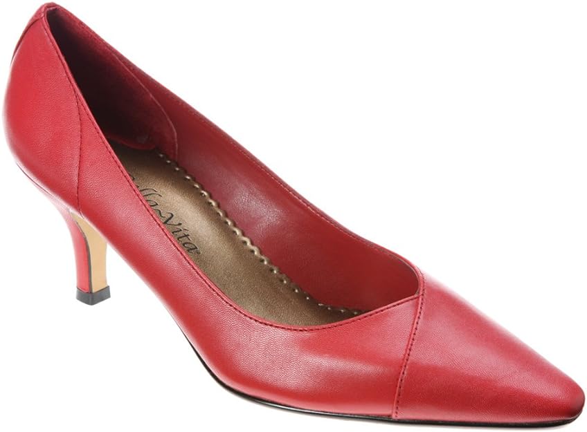 Bella Vita Women’s Wow Leather Closed Toe Classic Pumps Color Red Kidskin Size 9N