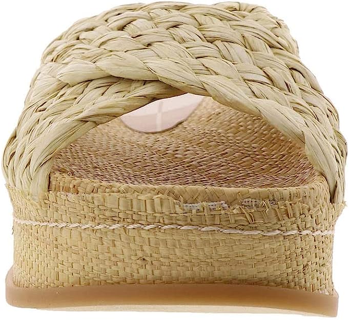 Dolce Vita Clear Women's Wrenly Sandal Color Light Natural Rafia Size 8M