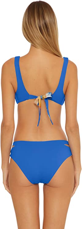 Becca by Rebecca Over The Rainbow Reversible Bralette Bikini Top Multicolor Size M