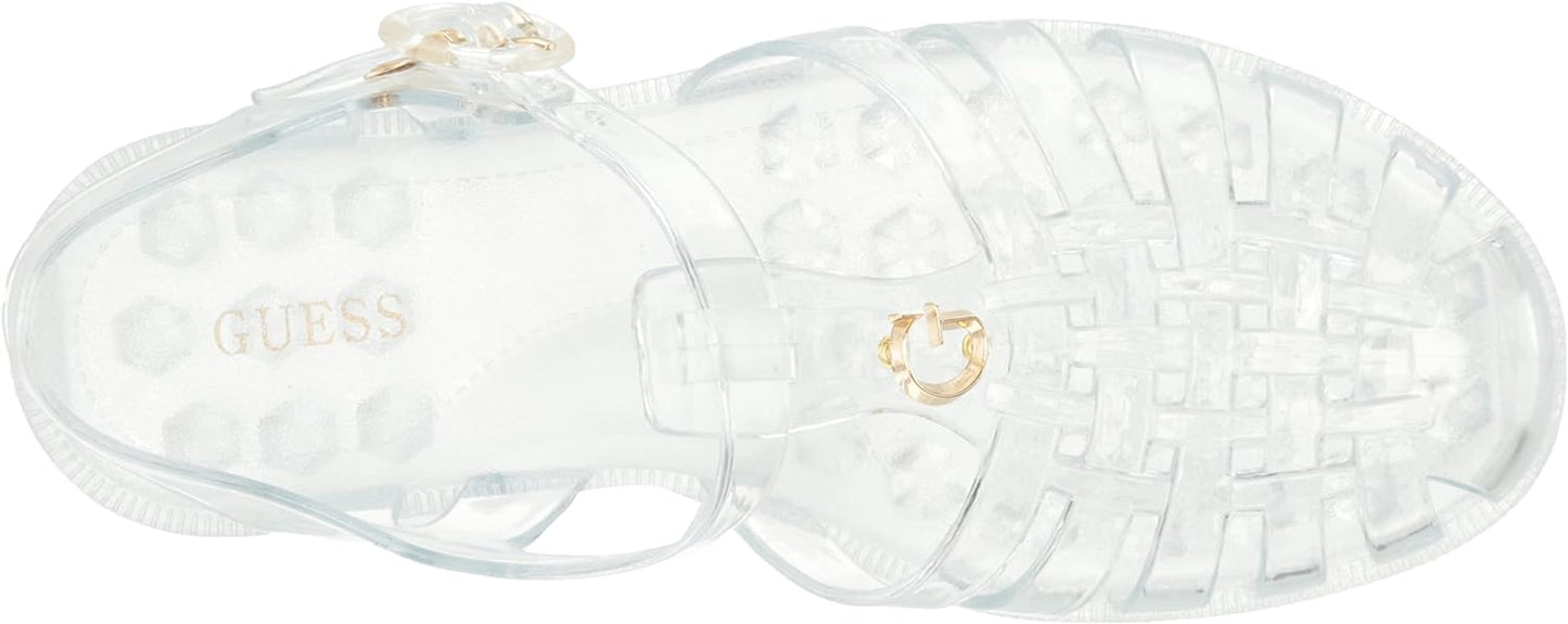 GUESS Women's Jellie Round Toe Fisherman Sandals Color Clear Size 7M