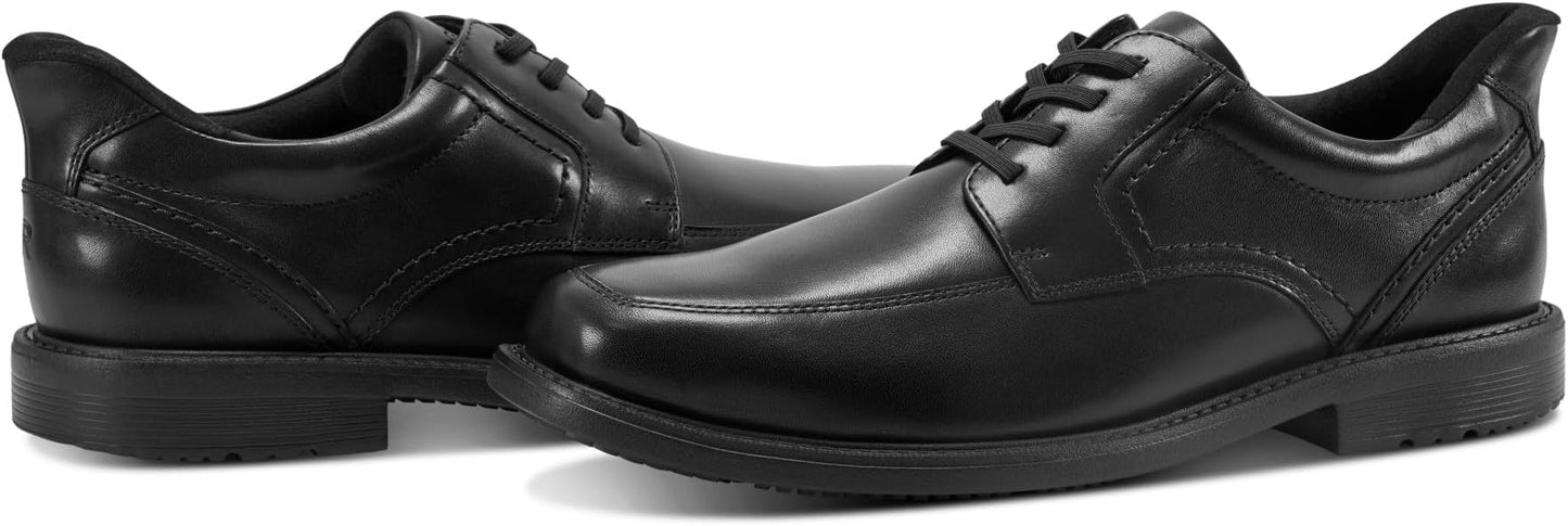 Rockport Men's Seaver Step Activated Dress Slip-On Oxfords Black Leather Size 10.5