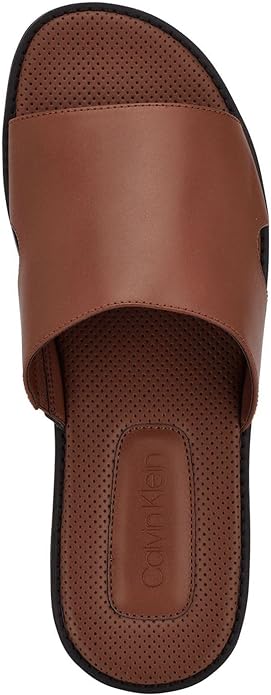 Calvin Klein Men's Ethan Slip-On Sandals Color Cognac Size 9M