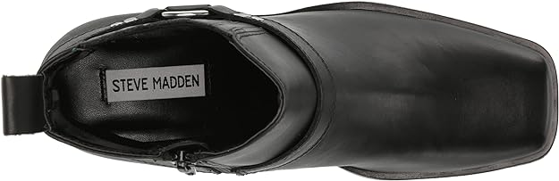 Steve Madden Women's Wells Snip-Toe Chelsea Ankle Boots  Color Black Leather Size 8.5M