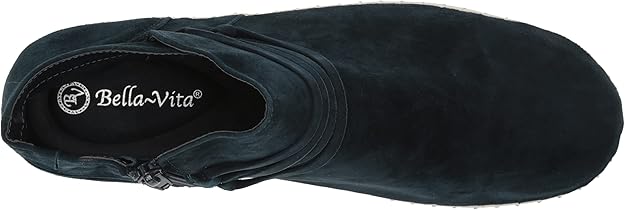 Bella Vita Women's Falynn Ankle Boots Color Navy Suede Leather Size 7.5W