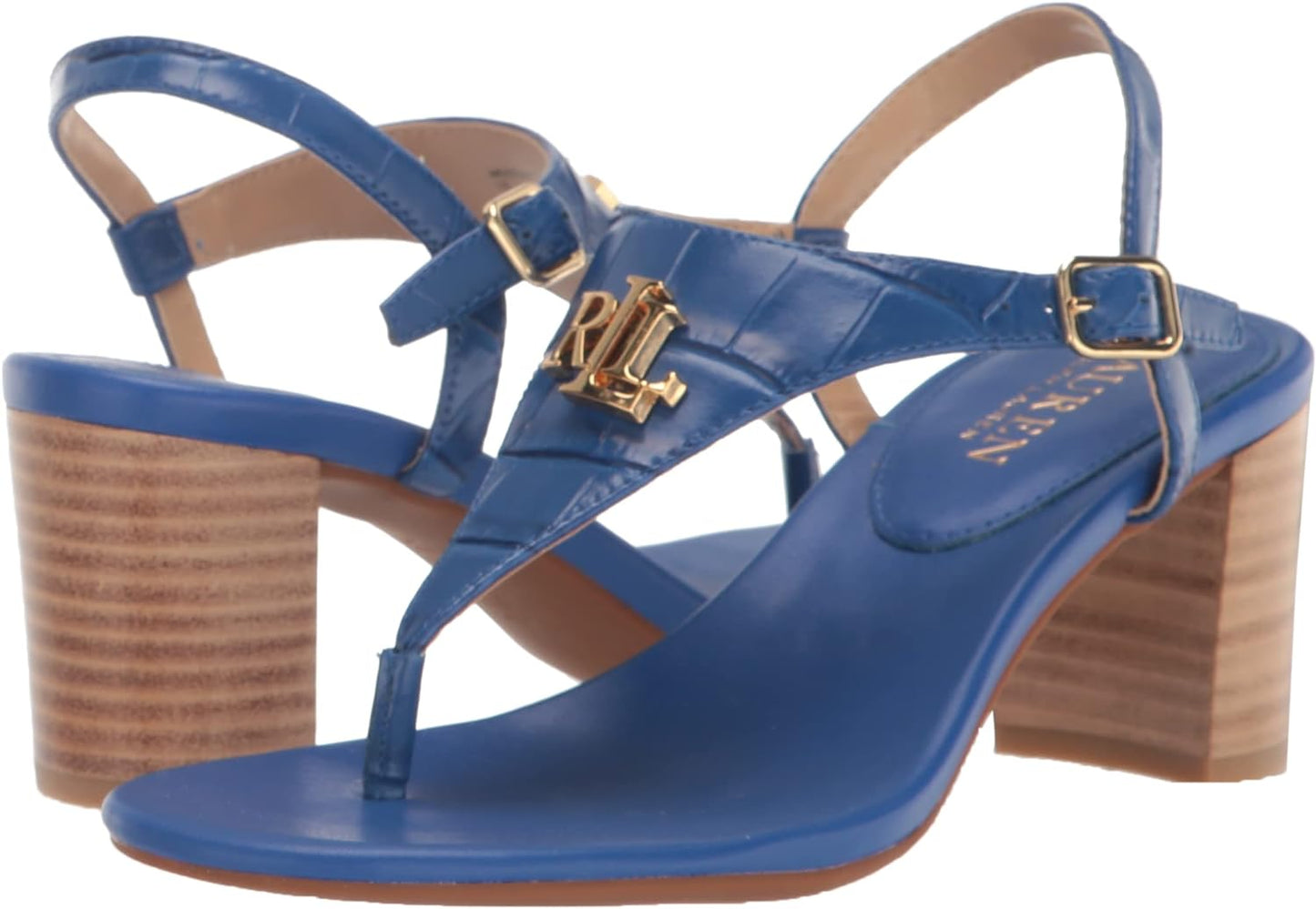 Lauren Ralph Lauren Women's Westcott II Dress Sandal Pumps Color Blue Saturn Size 8.5M