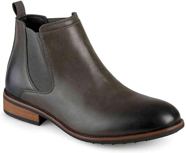 Vance Co. Men's Landon Chelsea Dress Boot Color Gray Size 10M