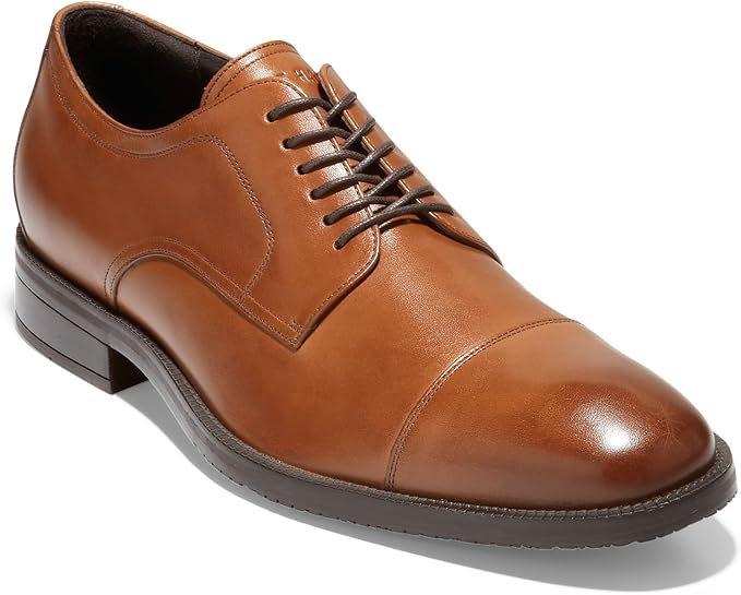 Cole Haan Men's Modern Essentials Cap Oxford British Tan Leather Size 10.5