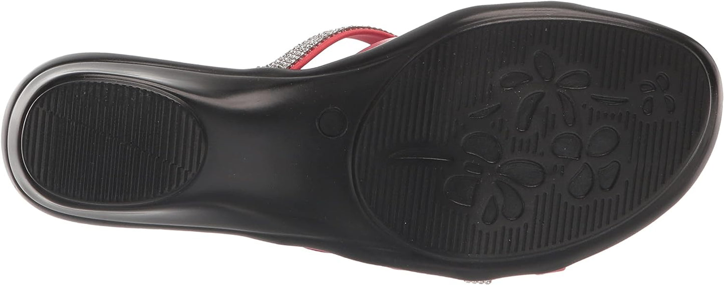 Easy Street Women's Tuscany Aldina Slide Sandals Color Red Size 7.5M