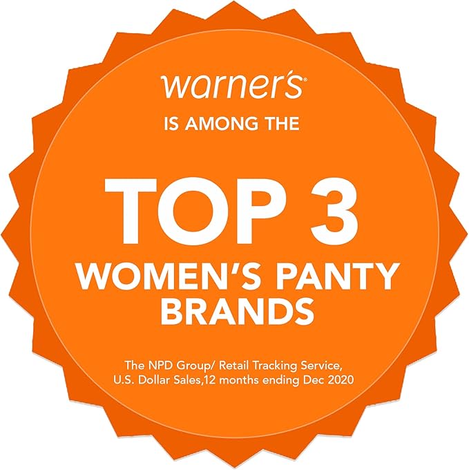 Warner's No Pinching No Problems Microfiber Hi-Cut Panty Roseprint Size M