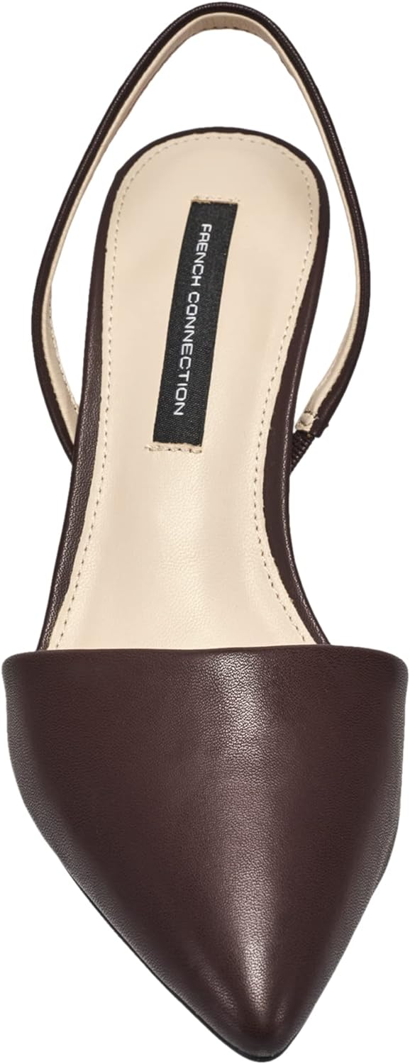 French Connection Women's Slingback Pointed Toe Pumps Color Brown Size 6.5M