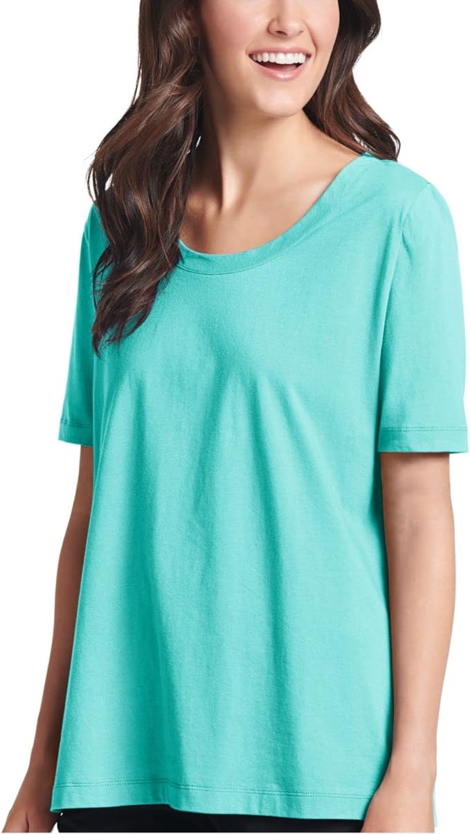 Jockey Women's Cotton Sleep T-Shirt Color Turquoise Size S