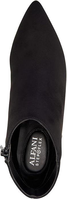 Alfani Women's Armena Faux Suede Pointed Toe Ankle Boots Color Black Micro Size 10M