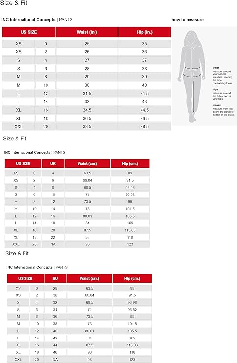 INC International Concepts Women's Wide-Waistband Skinny Pants Color Port Size 4