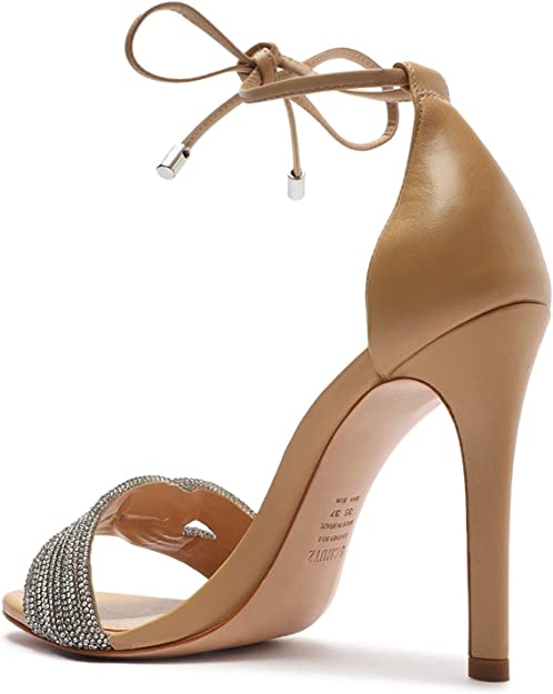SCHUTZ Andy Glam Sandals Color Light Nude/Chrystal Size 10B