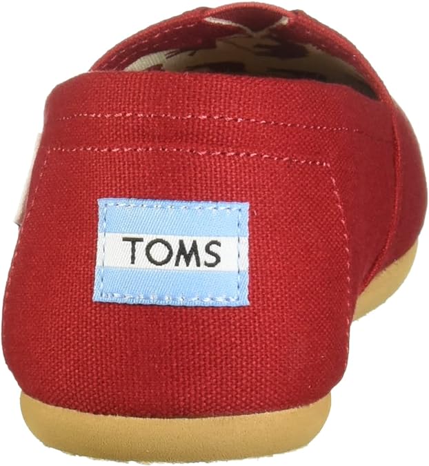TOMS Women's Classic Canvas Slip-On Shoe Color Red Size 6M