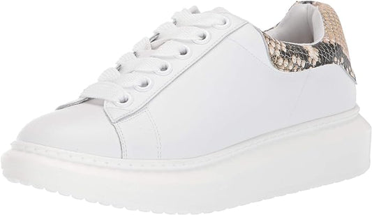 STEVEN by Steve Madden Women's Glazed Sneaker  Color White Size 8.5M