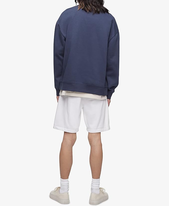 Calvin Klein Men's Relaxed-Fit Embroidered Fleece Sweatshirt Color Ink Size XL
