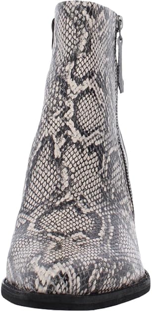 ZODIAC Women's Ramona Snake Print Leather Booties Color Black/White Size 9M