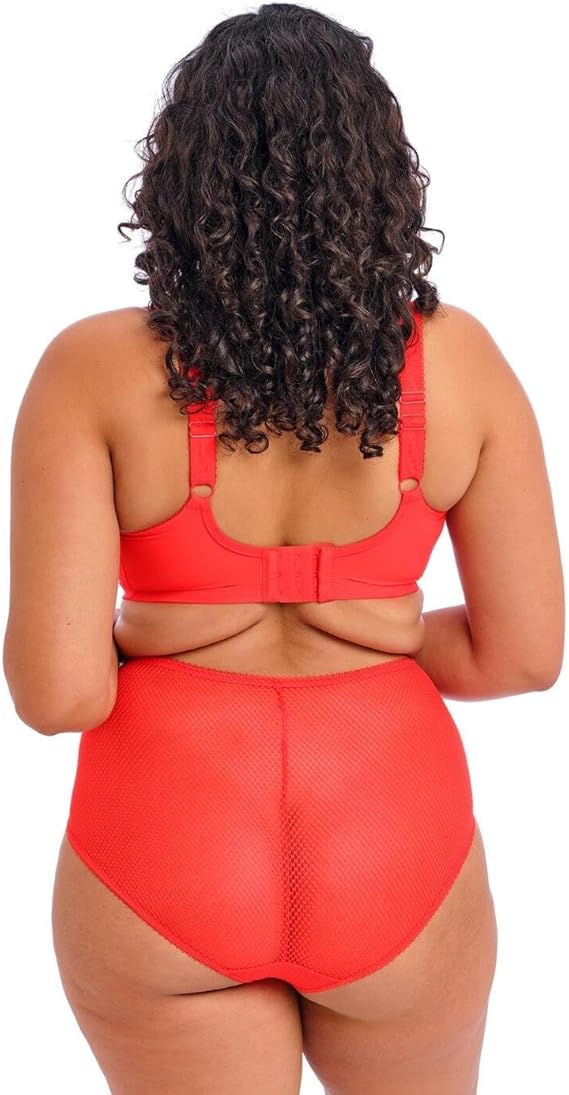 Elomi Full Figure Charley Stretch Lace Underwire Plunge Bra Salsas Size 40K