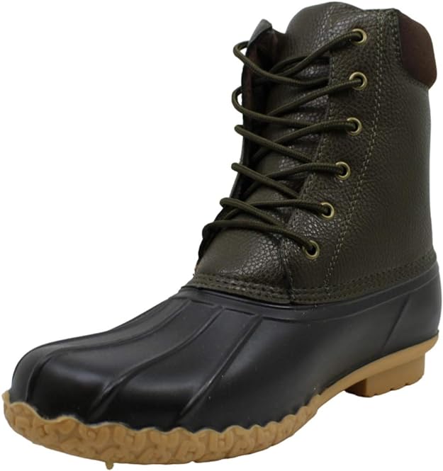 Weatherproof Men’s Adam2 Leather Closed Toe Ankle Fashion Boots Color Olive Size 10M